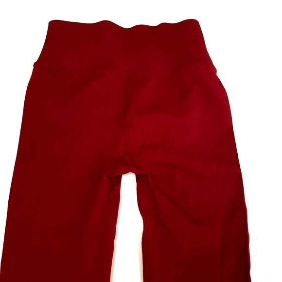 Fabletics SculptKnit High Waisted Essential Custom Length Leggings Sz Large Red - Picture 8 of 10